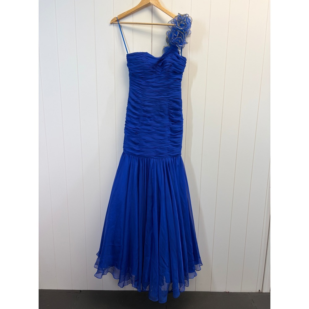 Aspeed Y2K Ruched Mermaid Maxi Dress Womens Size XS Hoco Gala Prom Cocktail